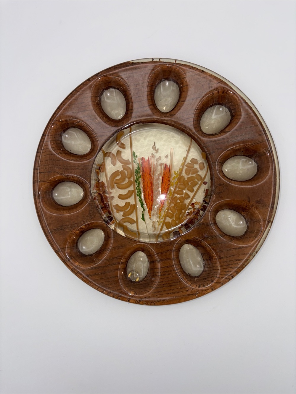 Lucite Devilled Egg Tray Dried Flowers and Pasta Design Gifts